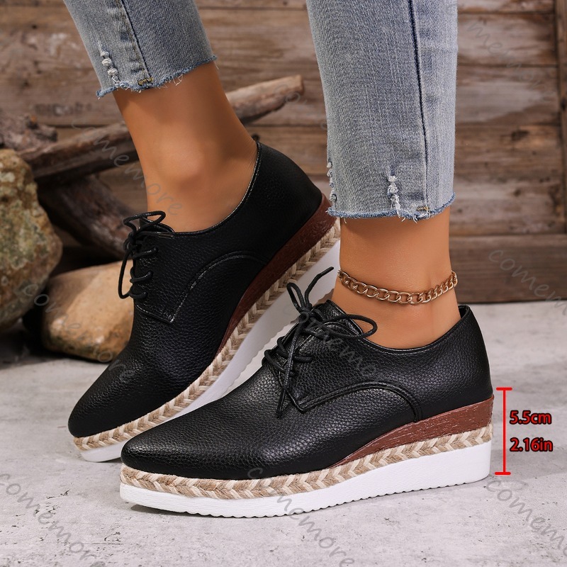 أحذية أكسفورد نسائية جلدية برب - مراجعة Oxford Lace Up Women وسعره