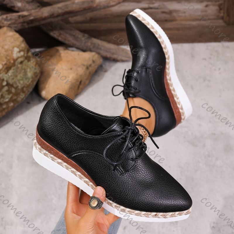 أحذية أكسفورد نسائية جلدية برب - مراجعة Oxford Lace Up Women وسعره