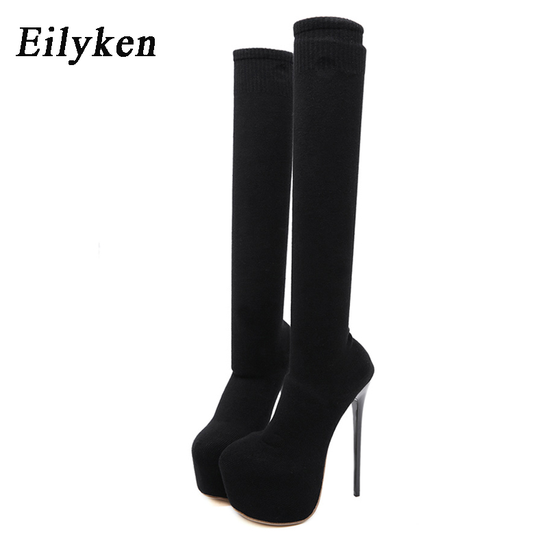 Eilyken 17 سنتيمتر منصة الكعوب - مراجعة Sock Boot Women وسعره