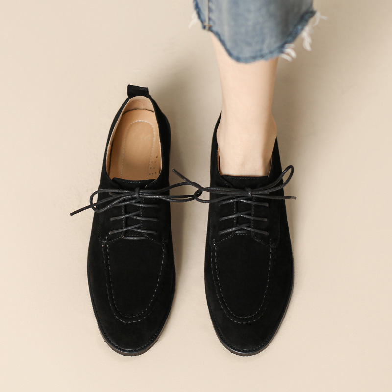 2025 الربيع والخريف جديد المرأ - مراجعة Oxford Lace Up Women وسعره