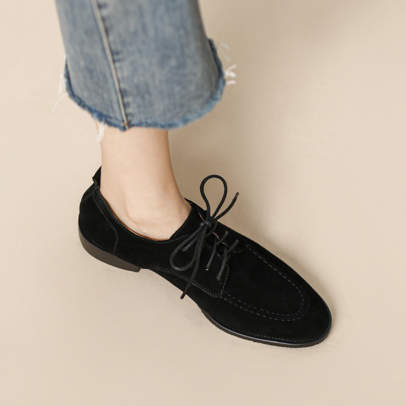 2025 الربيع والخريف جديد المرأ - مراجعة Oxford Lace Up Women وسعره