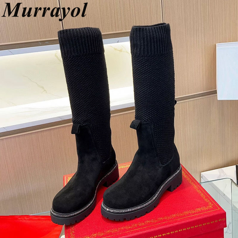 حذاء برقبة للركبة الخريف الشتا - مراجعة Sock Boot Women وسعره